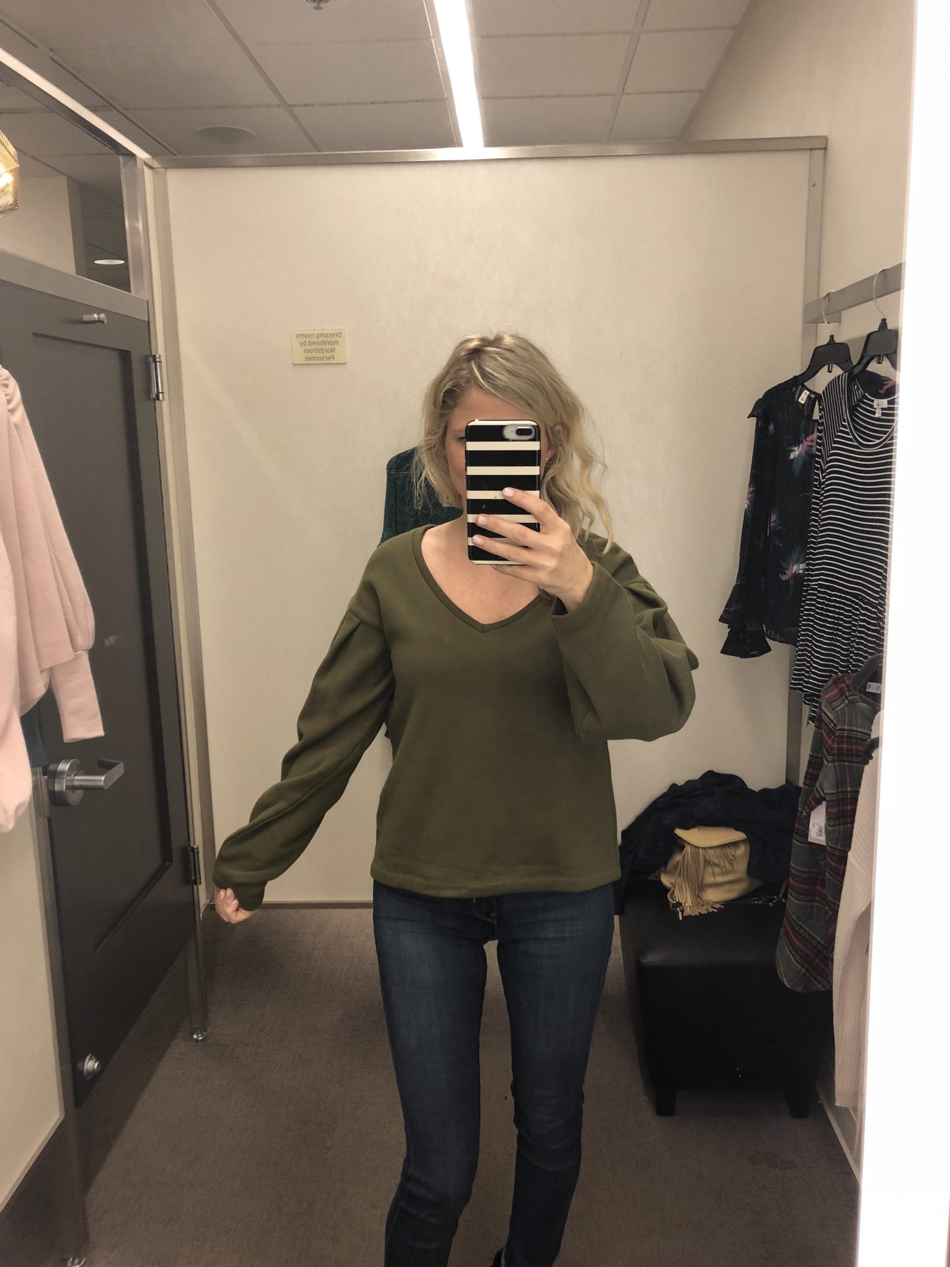 Pleat Sleeve Sweater