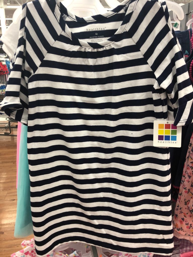 Healthtex navy stripe toddler dress | The Best Walmart Purchases: 20 Things you Won't Believe are from Walmart featured by top Missouri fashion blogger, Emmy Lou Styles