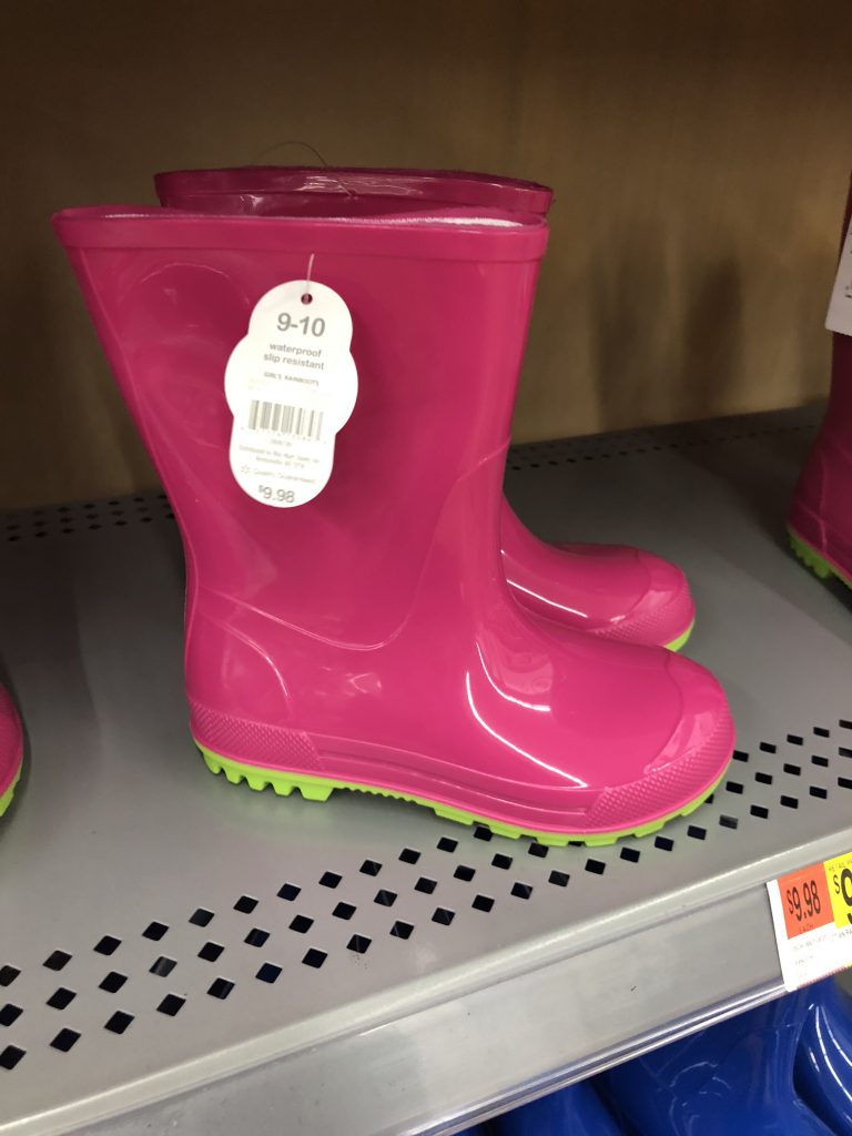 walmart pink color block toddler rain boots | The Best Walmart Purchases: 20 Things you Won't Believe are from Walmart featured by top Missouri fashion blogger, Emmy Lou Styles