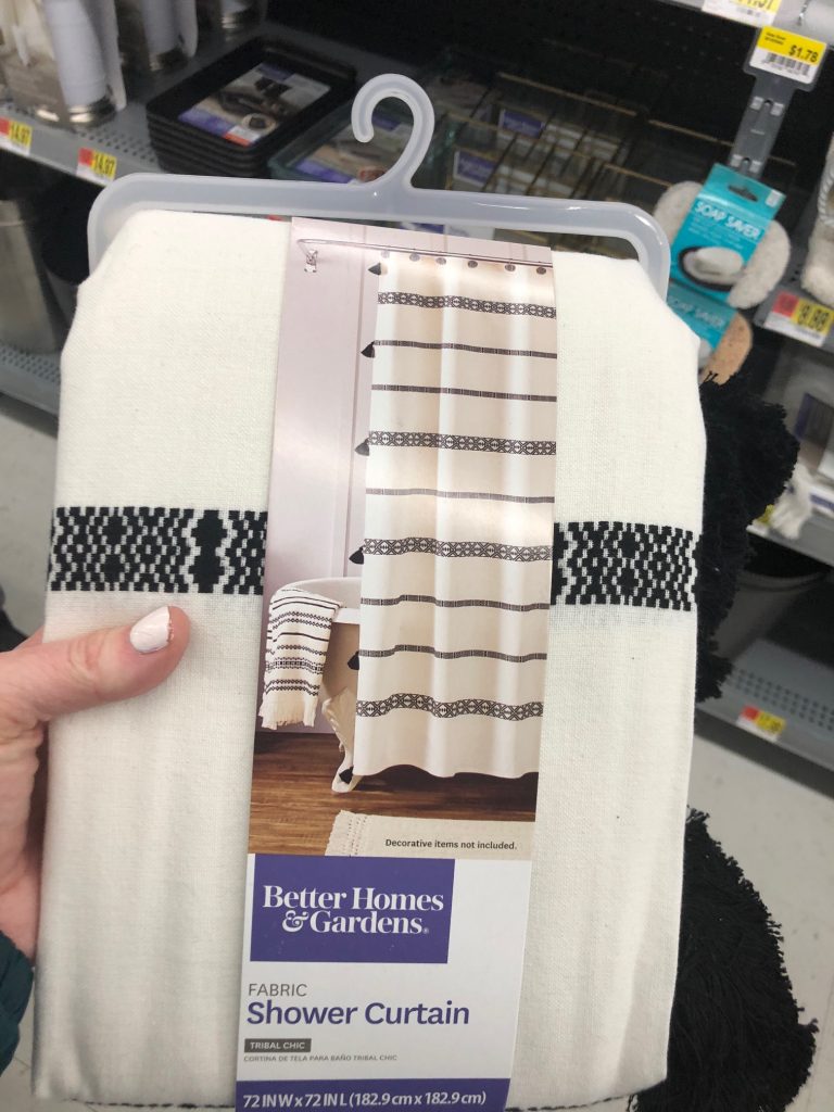 better homes and garden tribal shower curtain | The Best Walmart Purchases: 20 Things you Won't Believe are from Walmart featured by top Missouri fashion blogger, Emmy Lou Styles