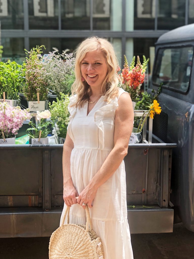 midi white summer dress