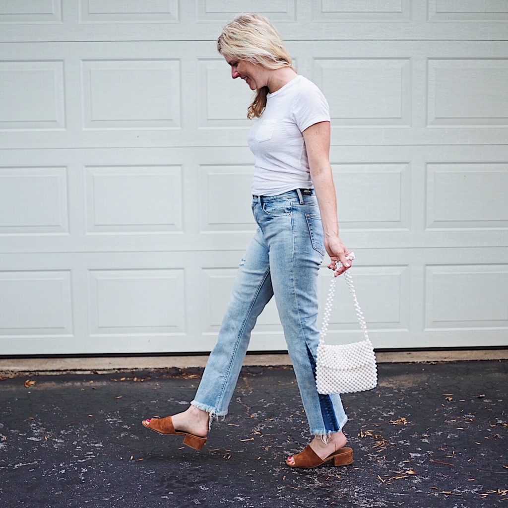 how to wear cropped flare jeans