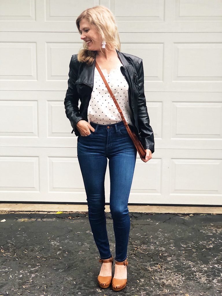 white lace camisole top