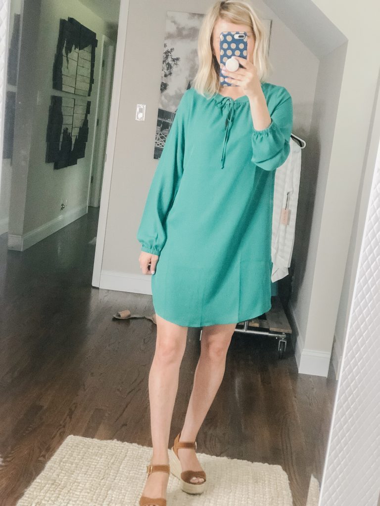 Kelly green shirt dress from Gibson Look available at Nordstrom