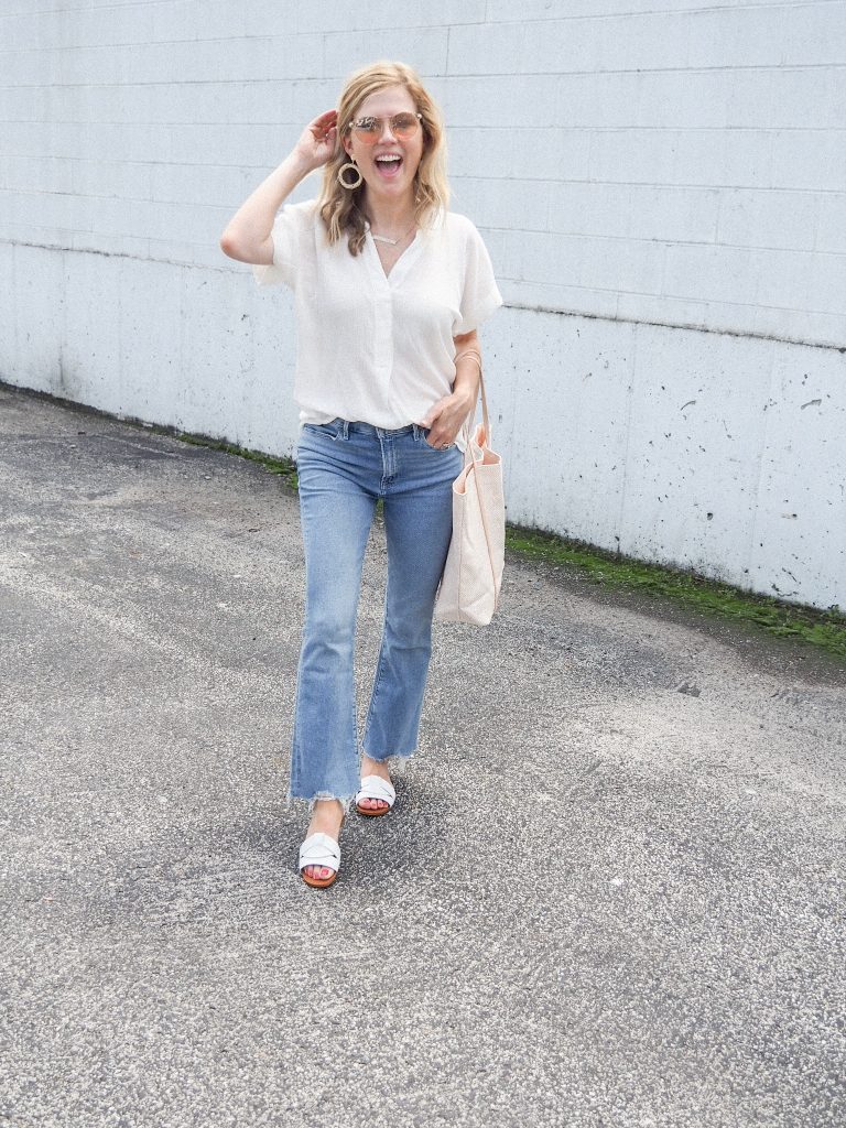 You Own The Look_girl wearing cropped flare jeans