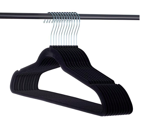 Set of 50 Black velvet hangers