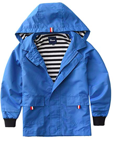 Girls and Boys colorful rain jackets from Amazon