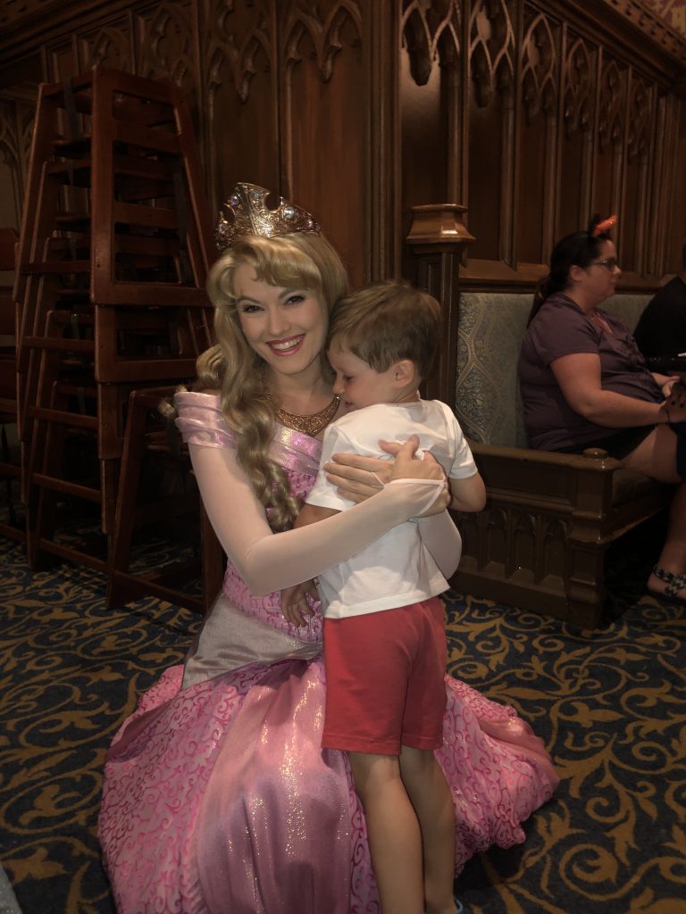 Meeting Aurora at Cinderella's Royal Table