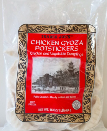 Chicken Potstickers from Trader Joes make an easy meal
