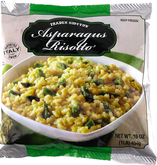 Easy Trader Joes meals featuring asparagus risotto