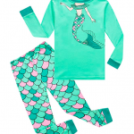 Girls pajama set with mermaid print from Amazon