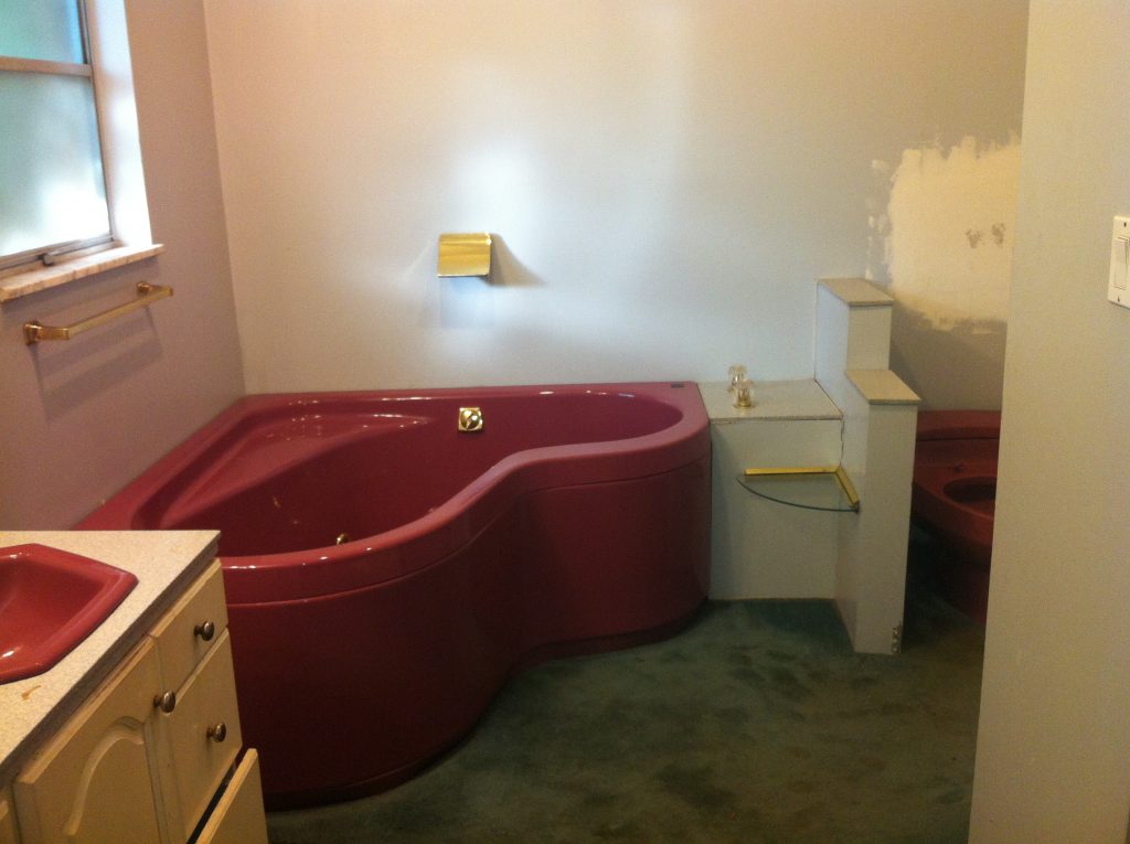 Master bathroom before photo