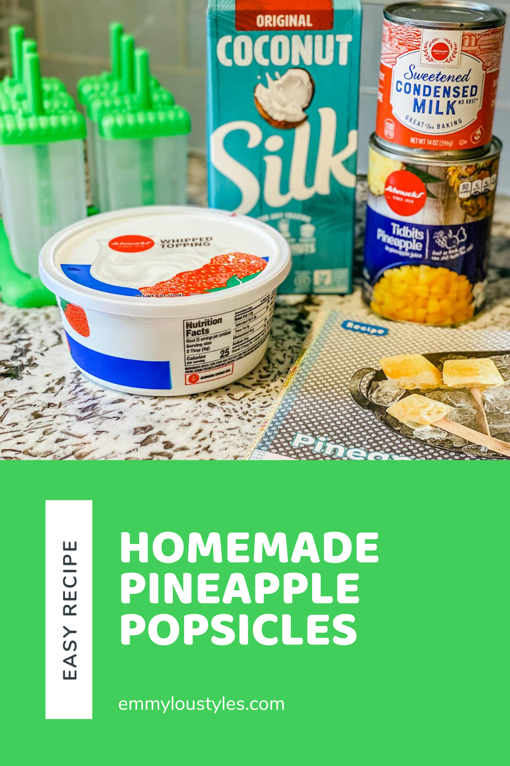 easy homemade pineapple popsicles